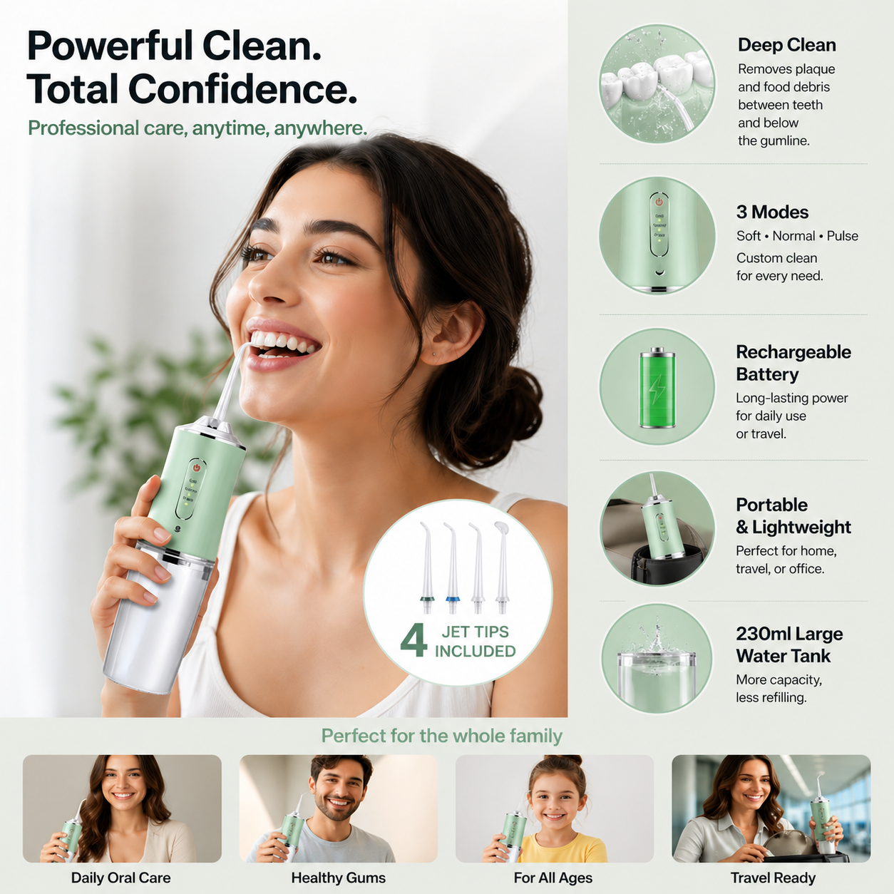 Portable Water Flosser – Deep Clean Anywhere
